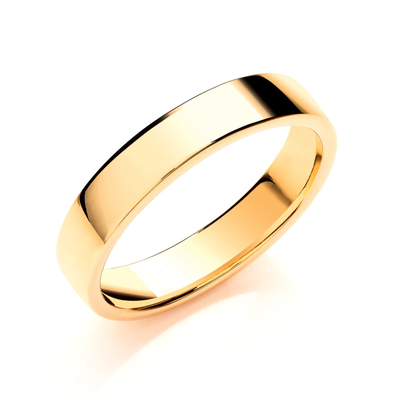 4mm Soft Court Shape Wedding Band