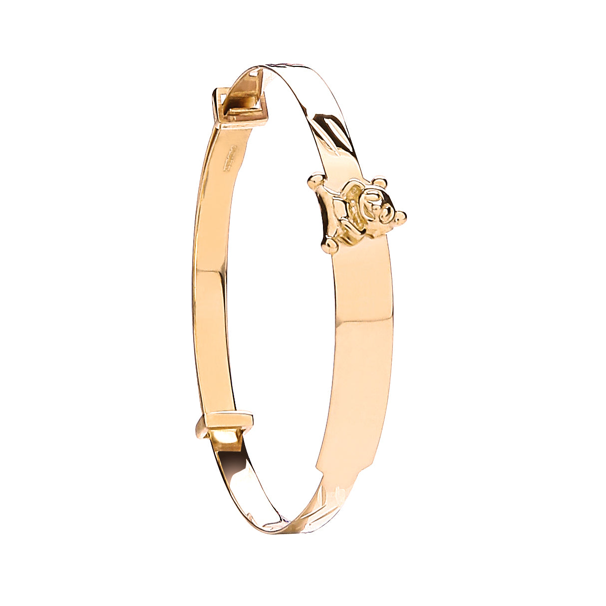 Y/G Expandable Baby ID Bangle With Teddy on ID