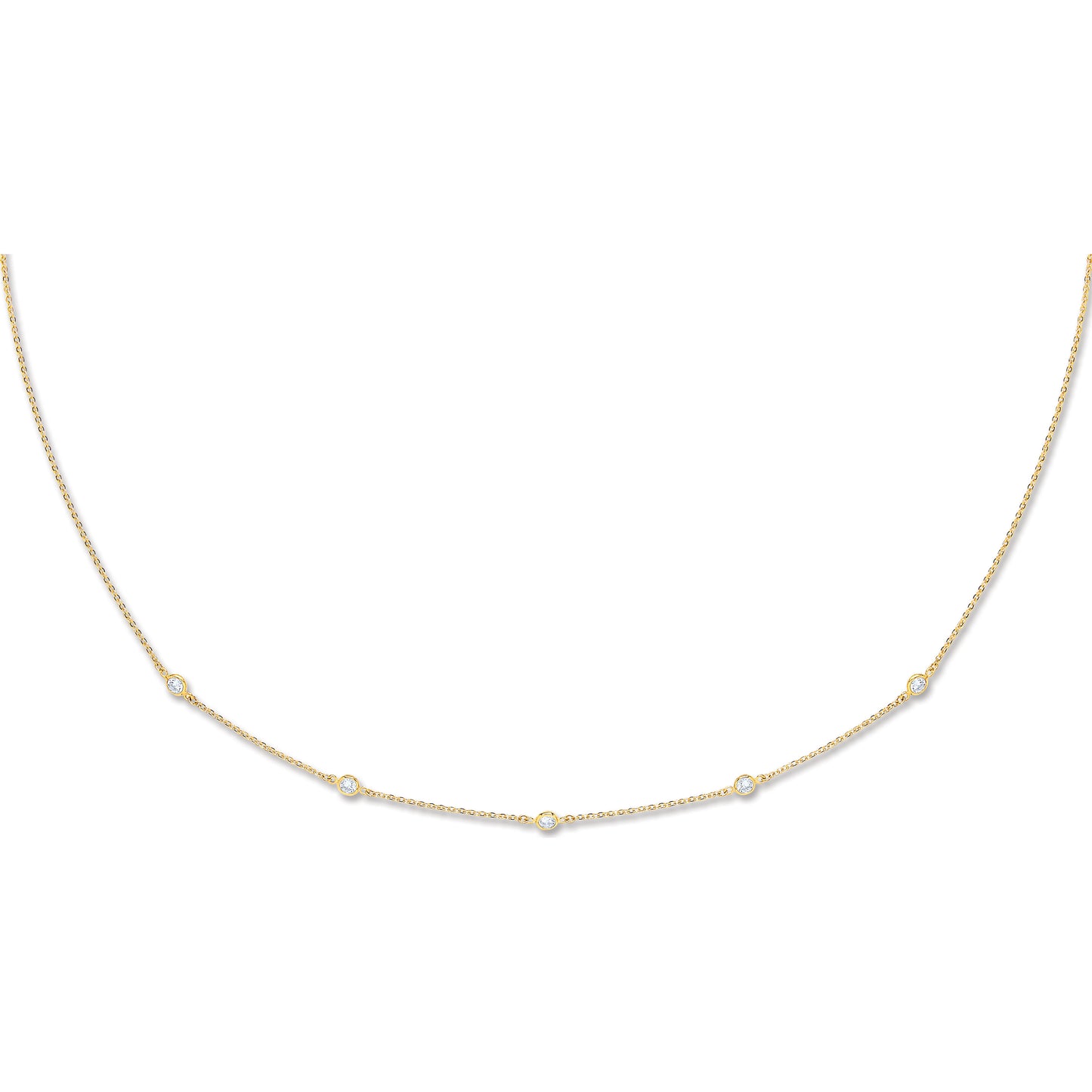 Y/G Cz by the Yard Cz Bracelet & Necklace (07", 18" & 36")