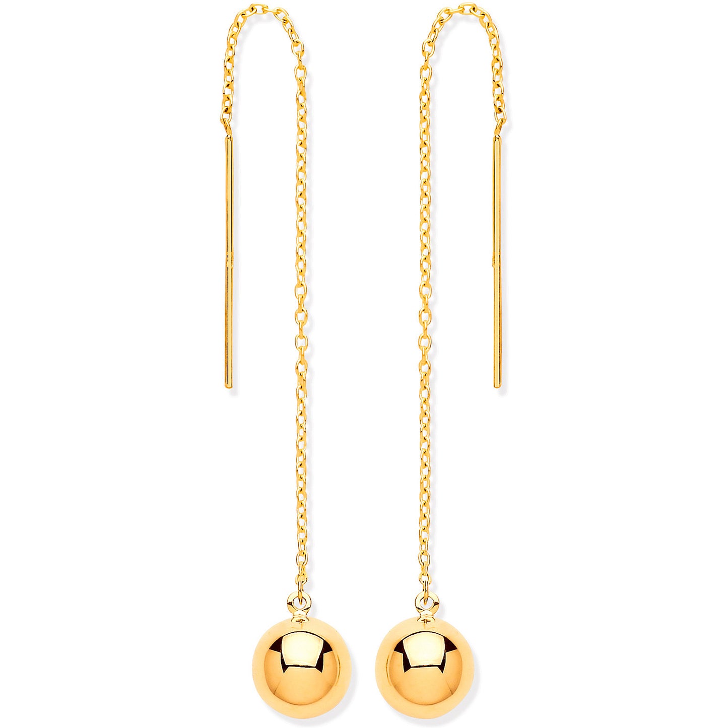 Y/G Ball Chain Threader Earrings