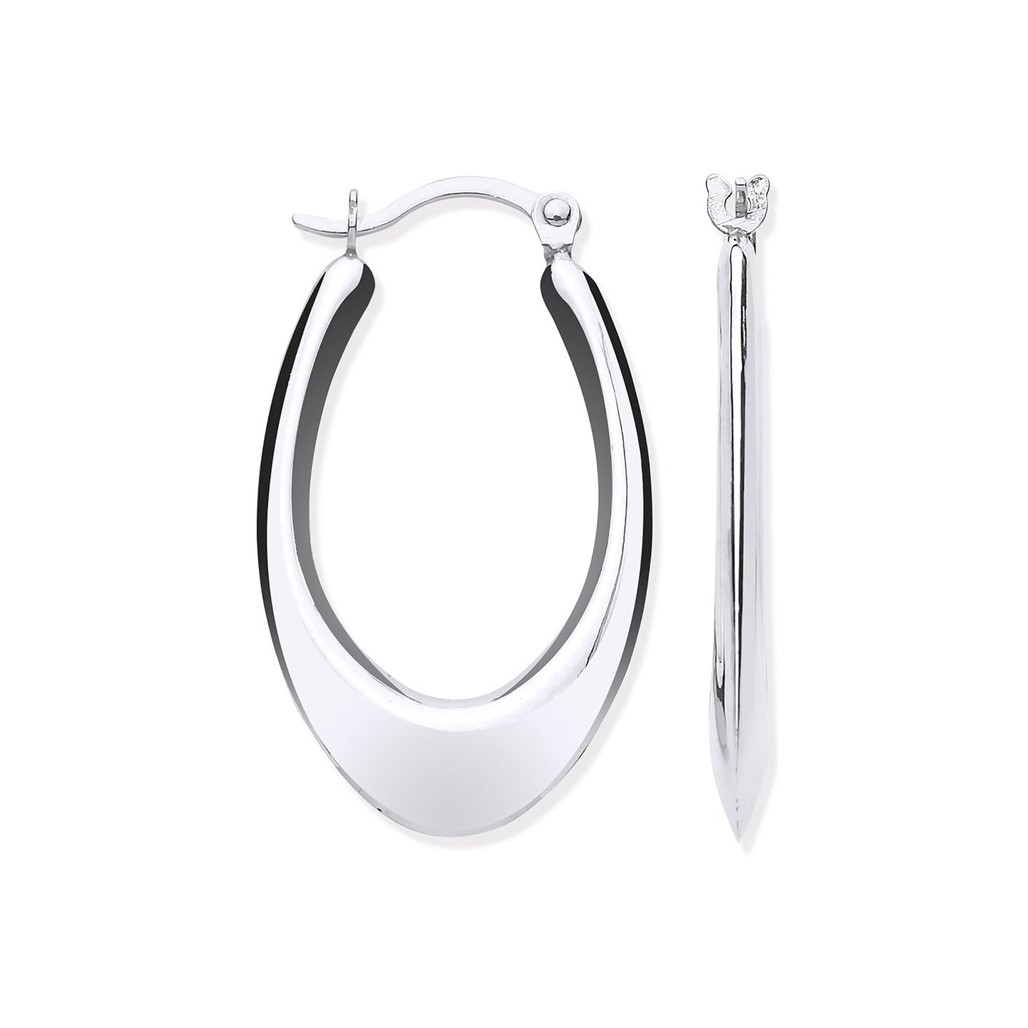 W/G Hollow Plain Tube Earrings