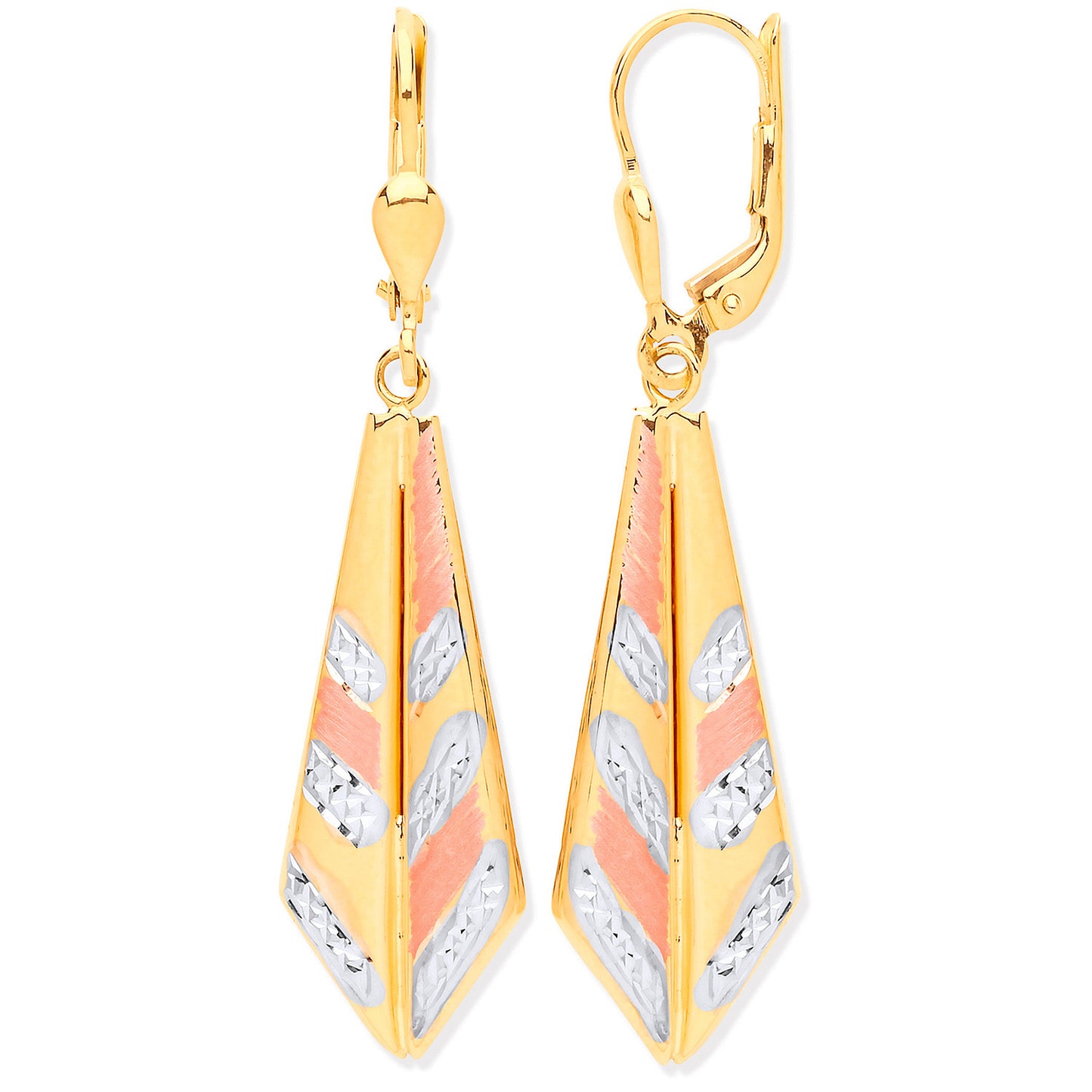 W,R & Y/G Drop Earrings
