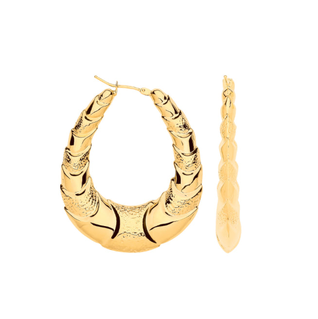 Y/G Fancy Oval Design Creoles