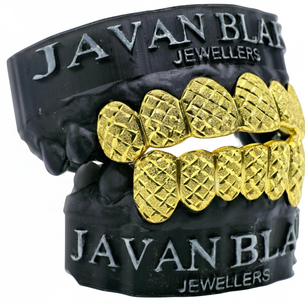Diamond-Dust Cut Gold Grillz Set - Javan Blake Jewellers