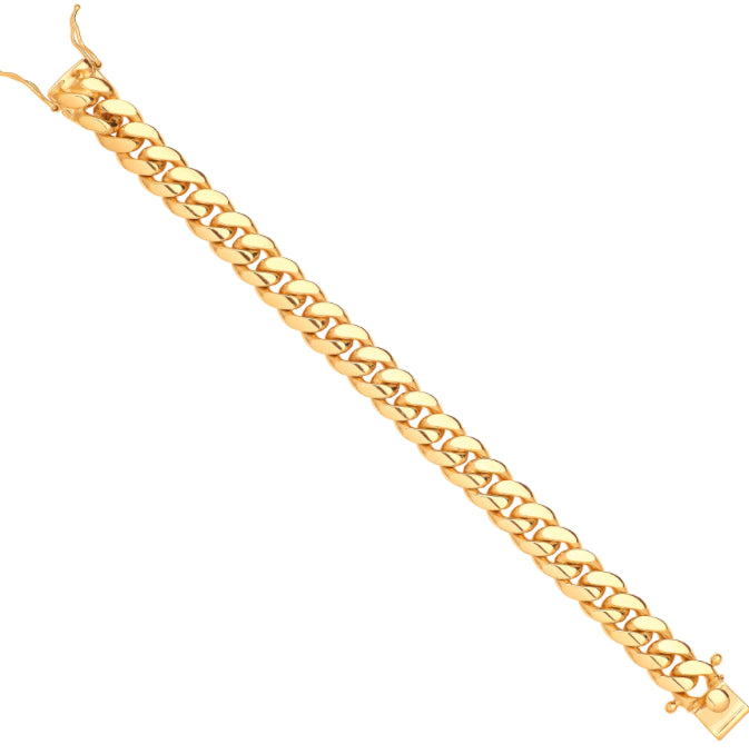 Y/G 13mm Cuban Link Solid Gents Bracelet