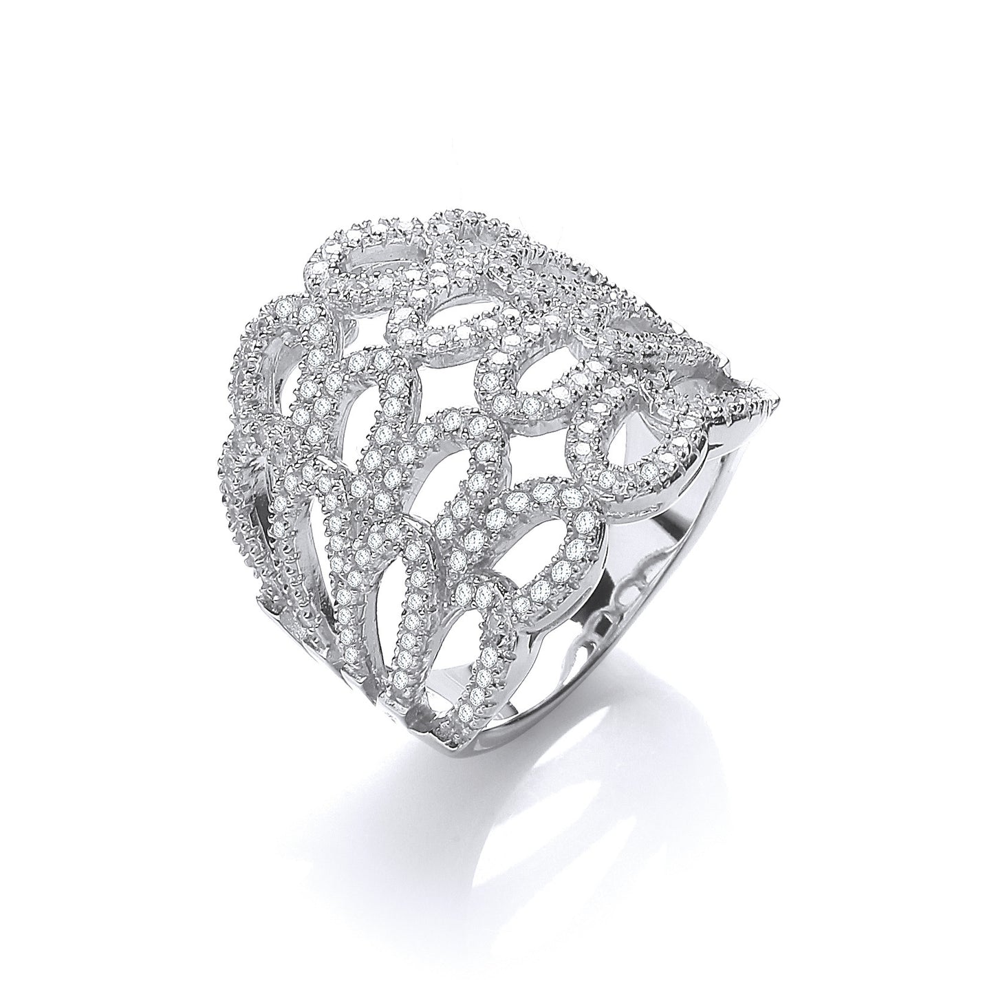 Micro Pave' Cz Fancy Ring