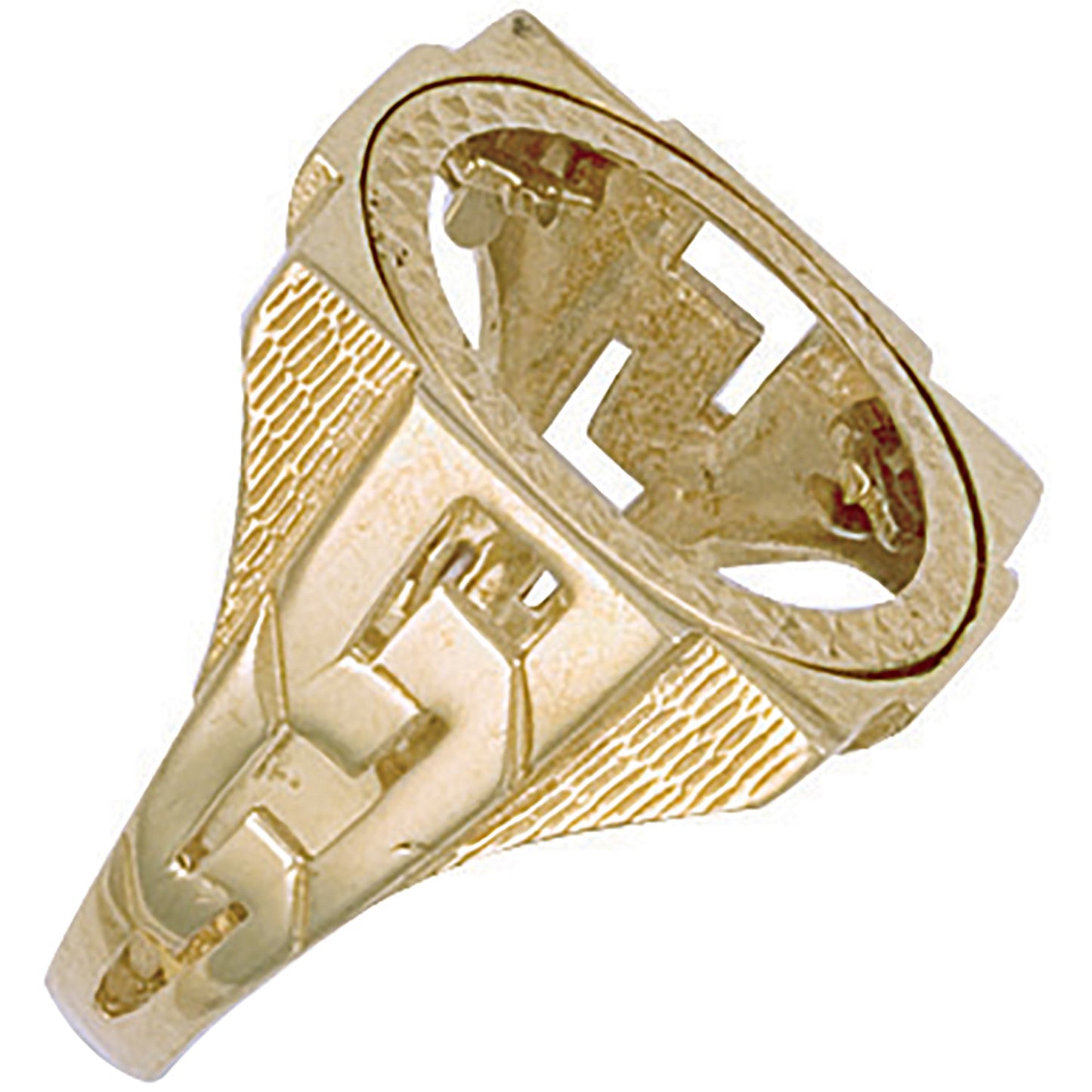 Y/G (Full) Square Top ID Sides Sovereign Ring