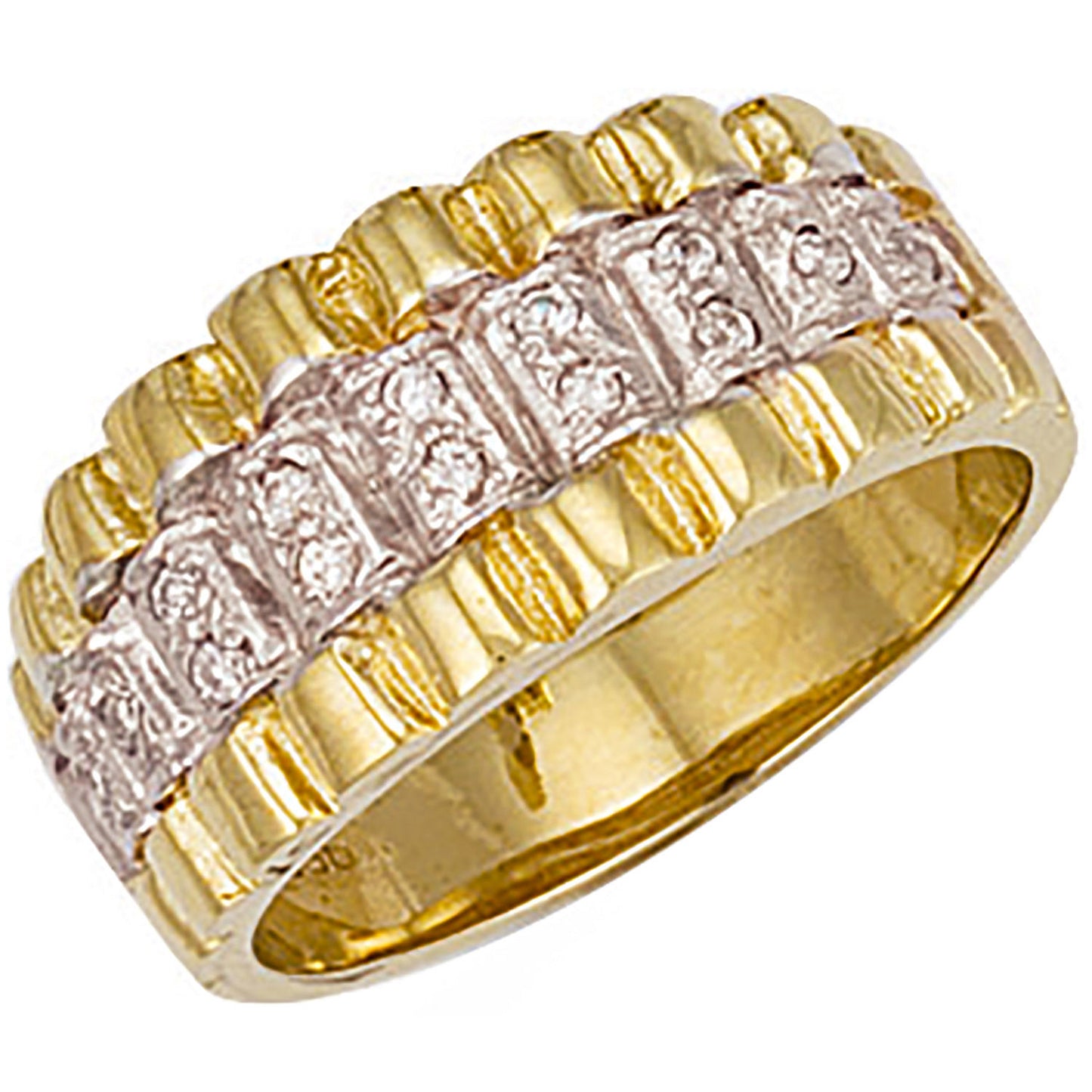 Y/G Gents Cz Ring