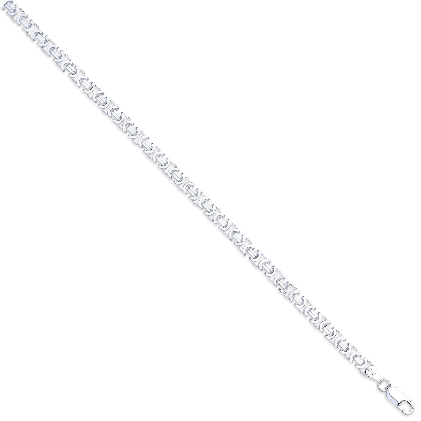 Silver 5mm Flat Byzantine Chain