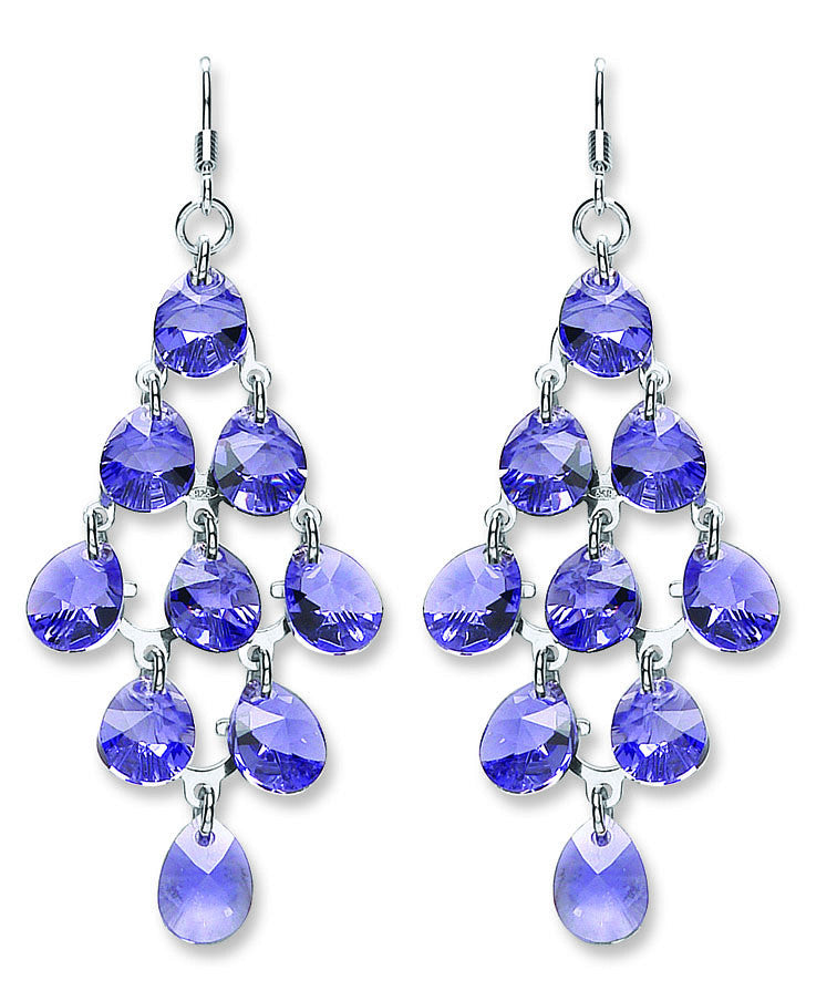 # Silver Blue Swarovski Crystal Drops