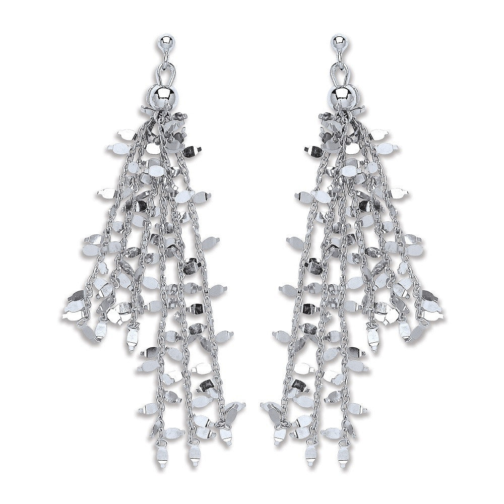 # P/P Silver Tassel Drop Earrings