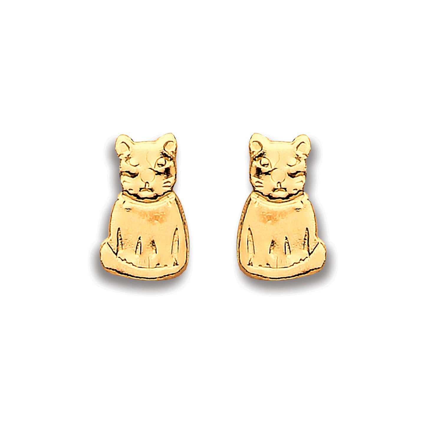 9ct Y/G Cat Studs