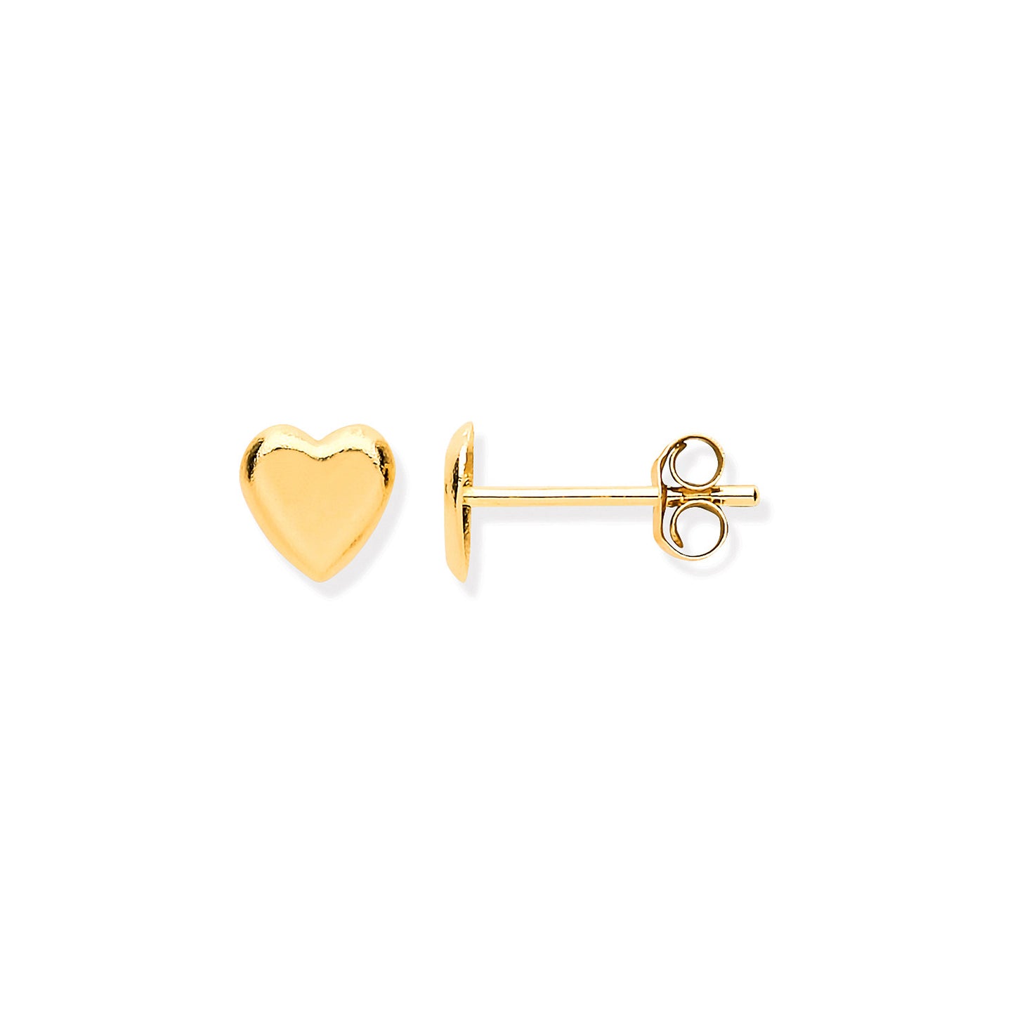 9ct Y/G Tiny Heart Studs