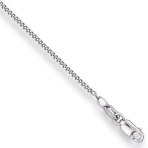 18ct W/G 1.4mm Curb Chain