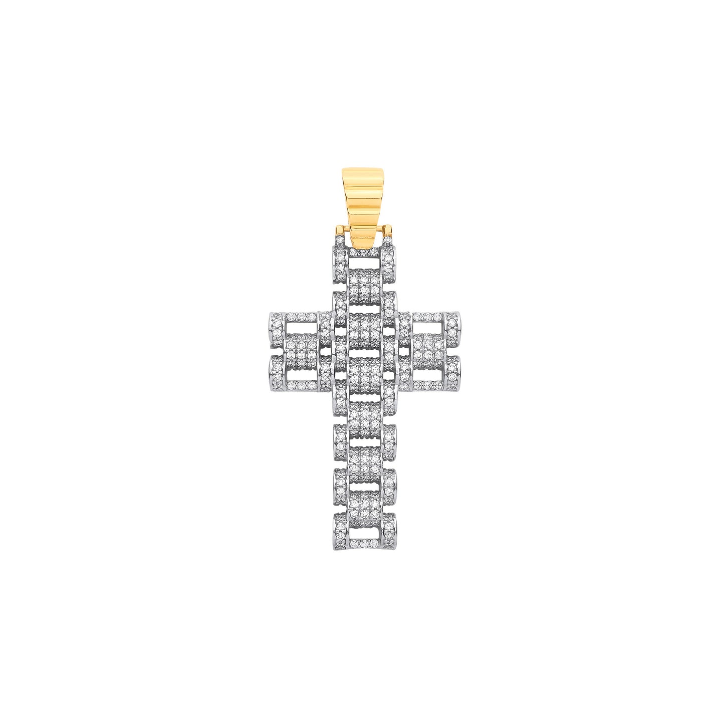 Y & W/G Cz Fancy Link 55mm Cross