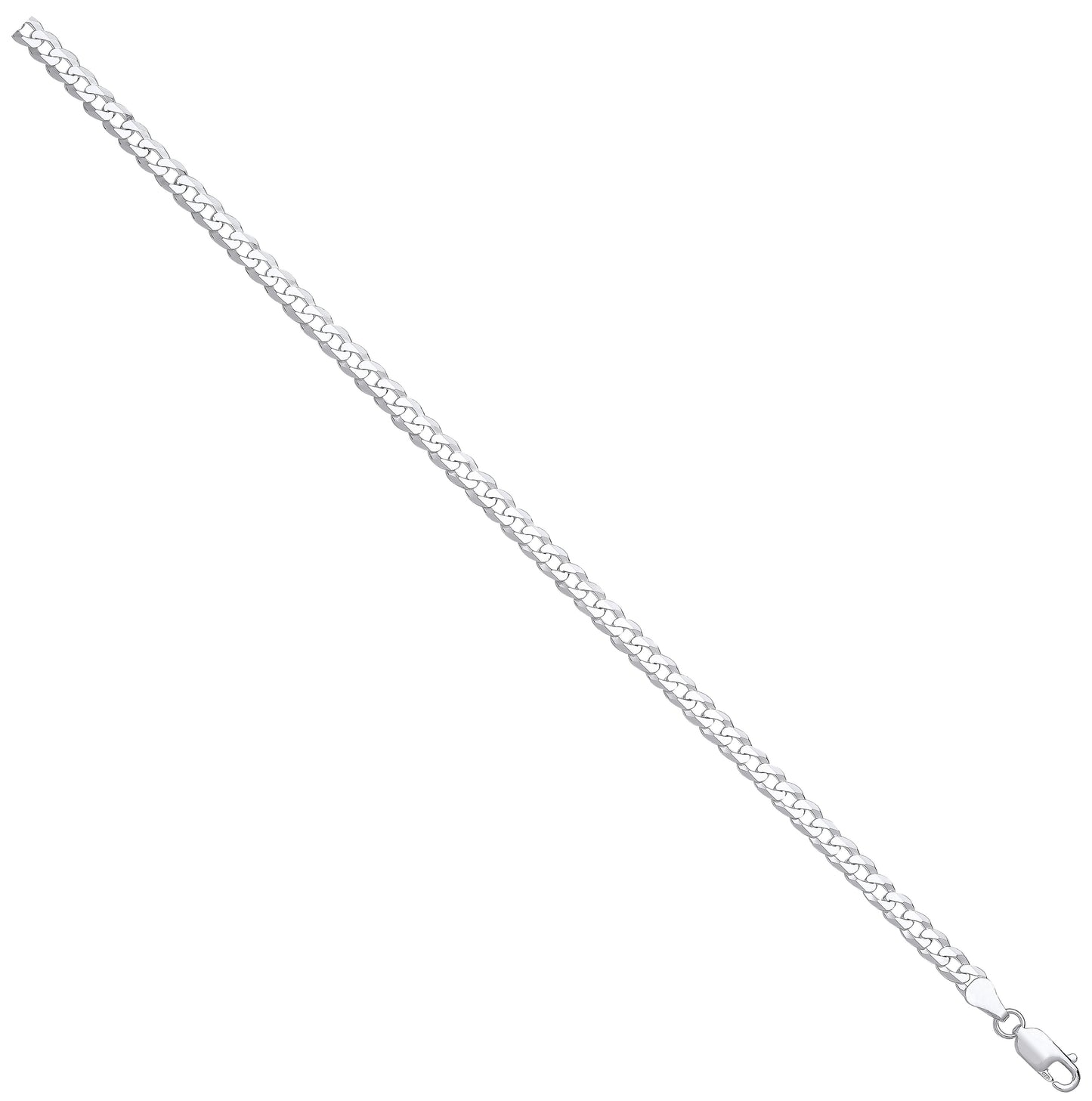 Silver 5.3mm Economy Flat Curb Chain