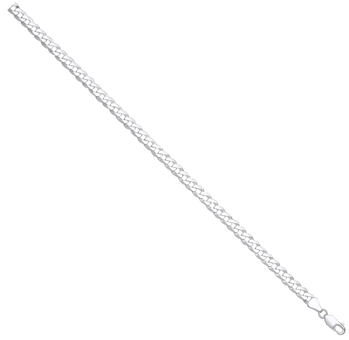 Silver 6.3mm Economy Flat Curb Chain
