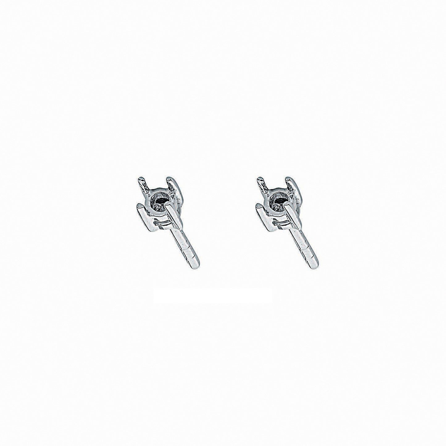 9ct W/G Earrings Mount 0.15ctw