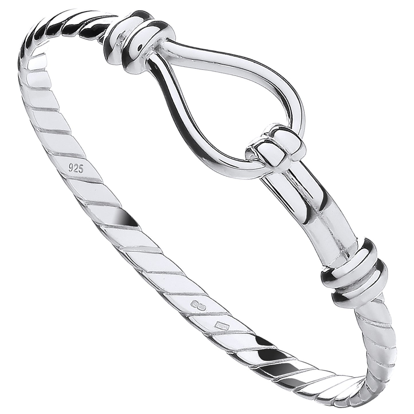 Silver Hook Baby Bangle