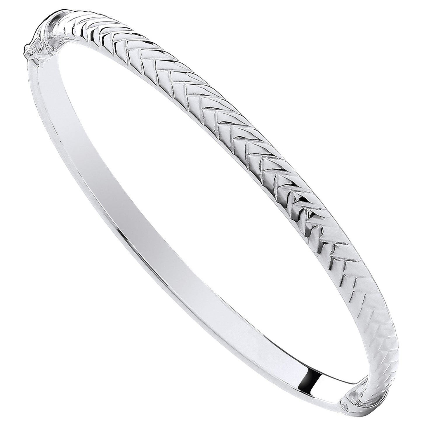 Silver Tyre Design Ladies Bangle