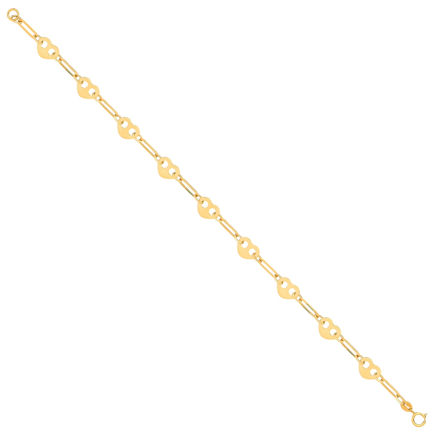 Y/G Hearts Ladies Bracelet
