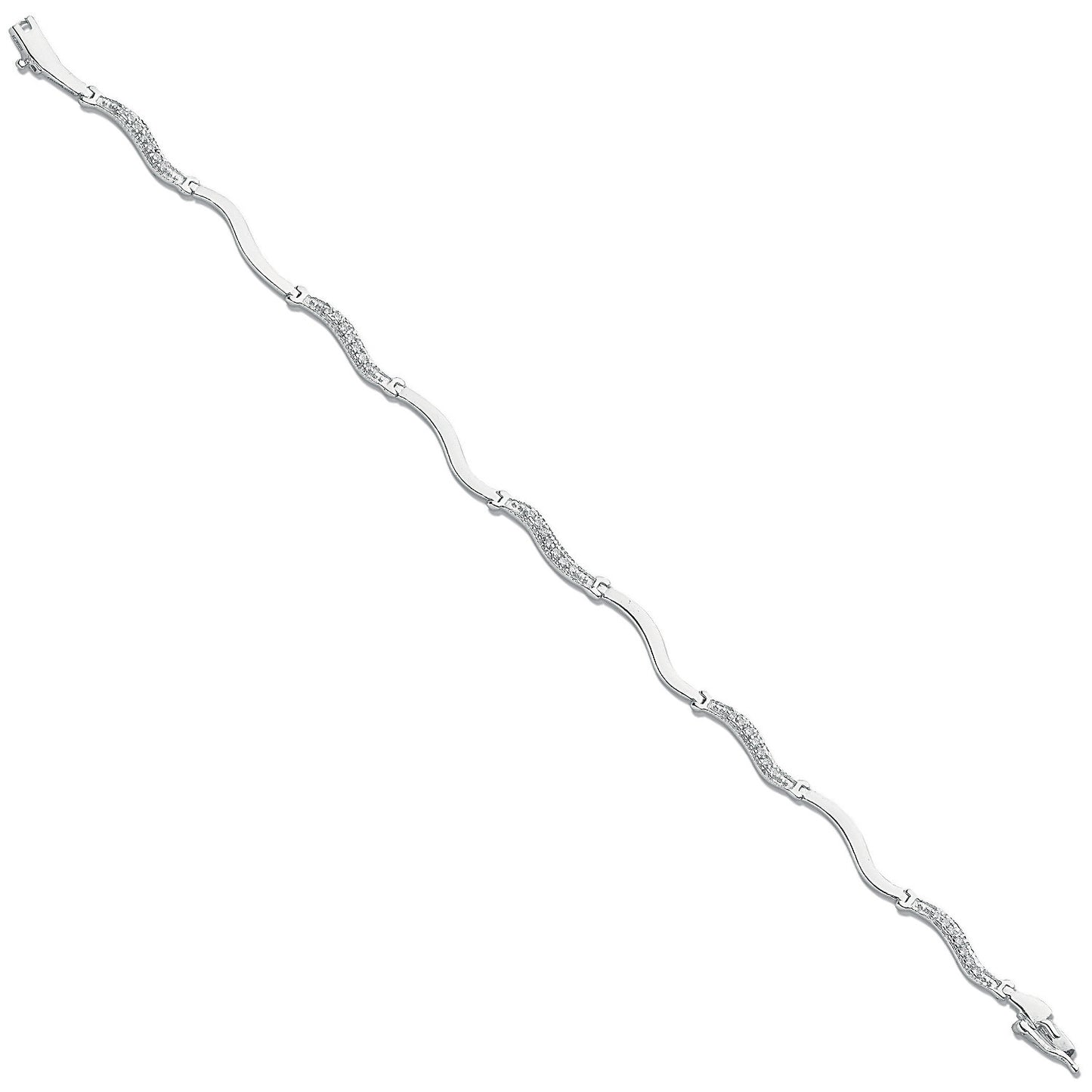 9ct White Gold 0.28ct Diamond Bracelet