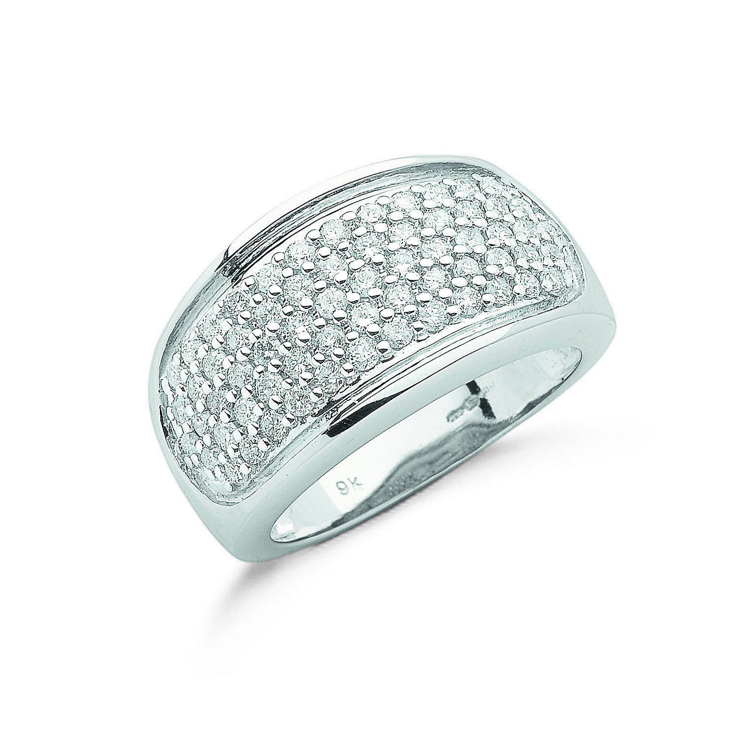 9ct W/G 1.00ct Diamond Bombay Ring