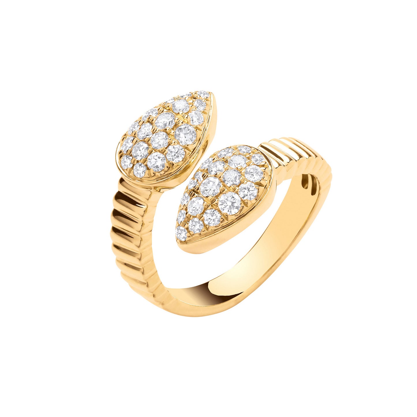 9ct Yellow Gold Serpent Fancy Ring 0.70ctw
