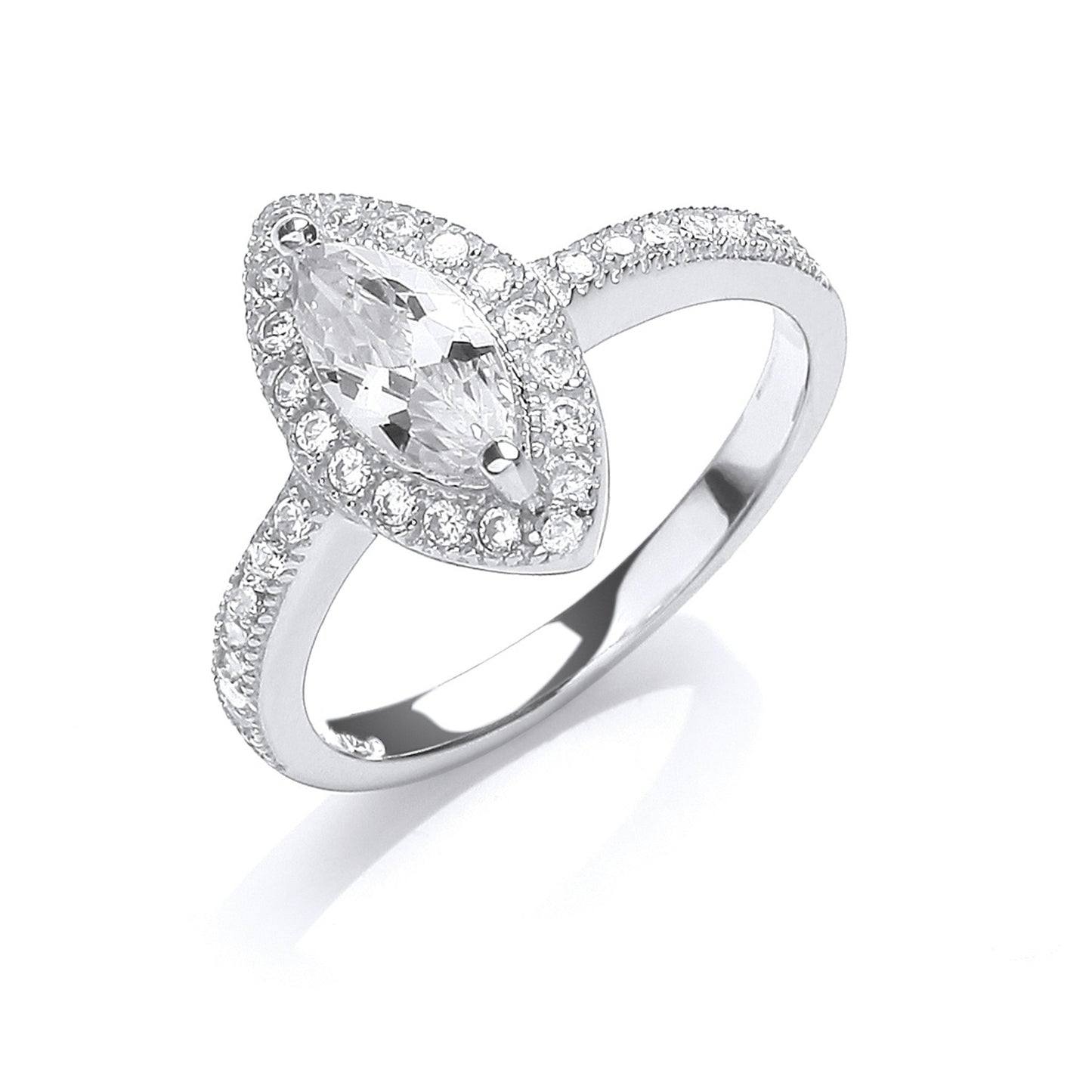 Silver Set Cz Ring