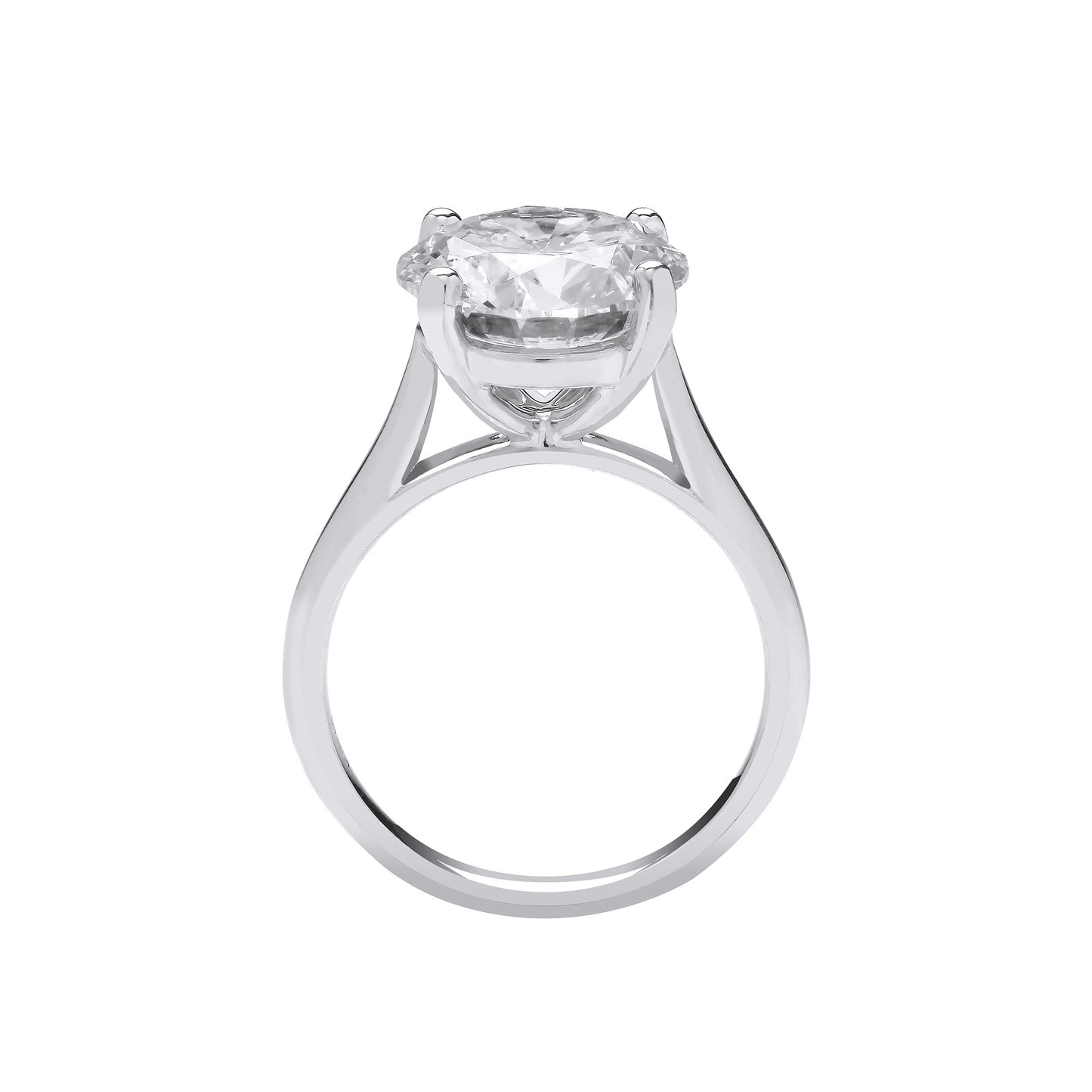 18ct White Gold 5.00ctw Solitaire LAB GROWN Diamond Ring IGI Certified