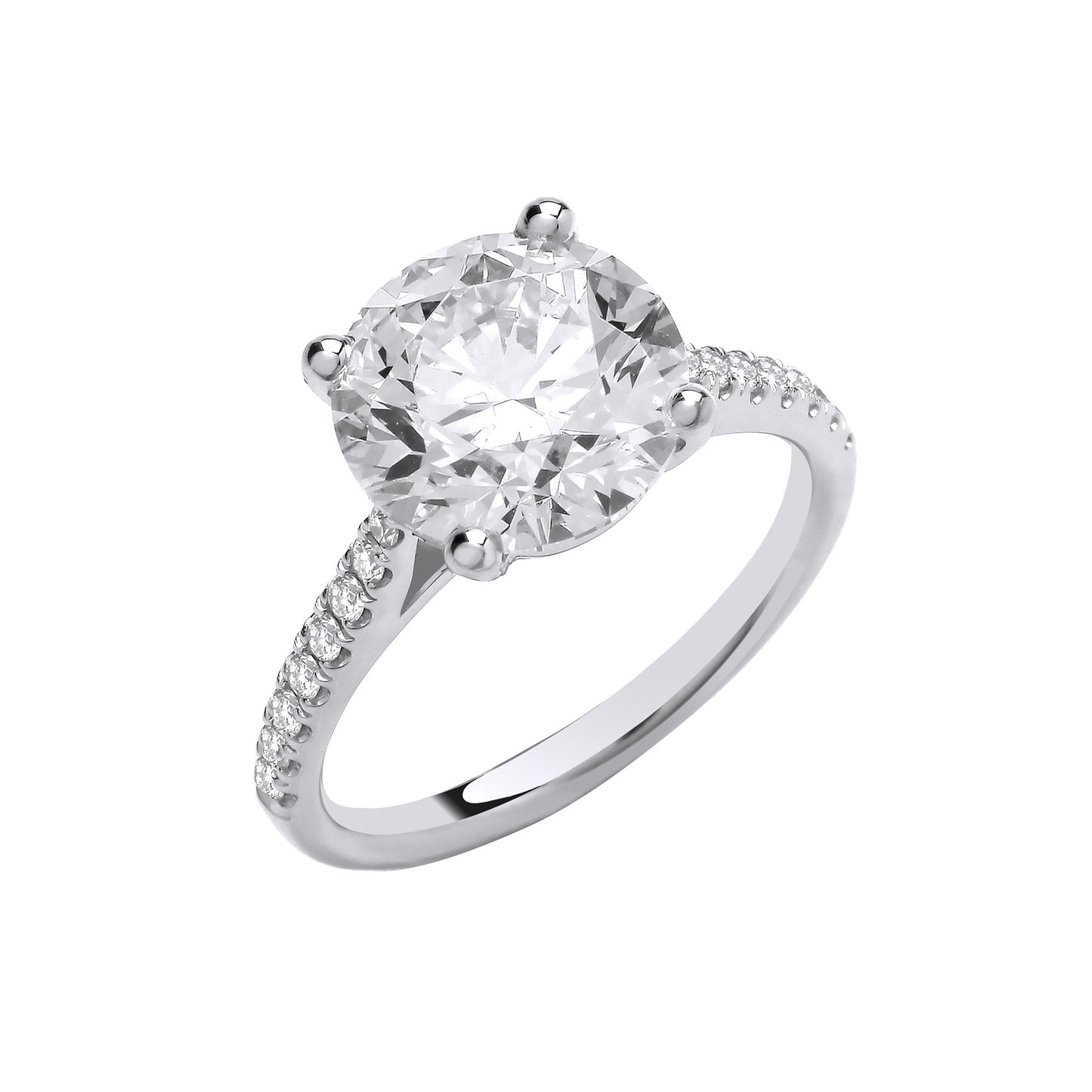 18ct White Gold 3.20ctw LAB GROWN Diamond Ring IGI Certified