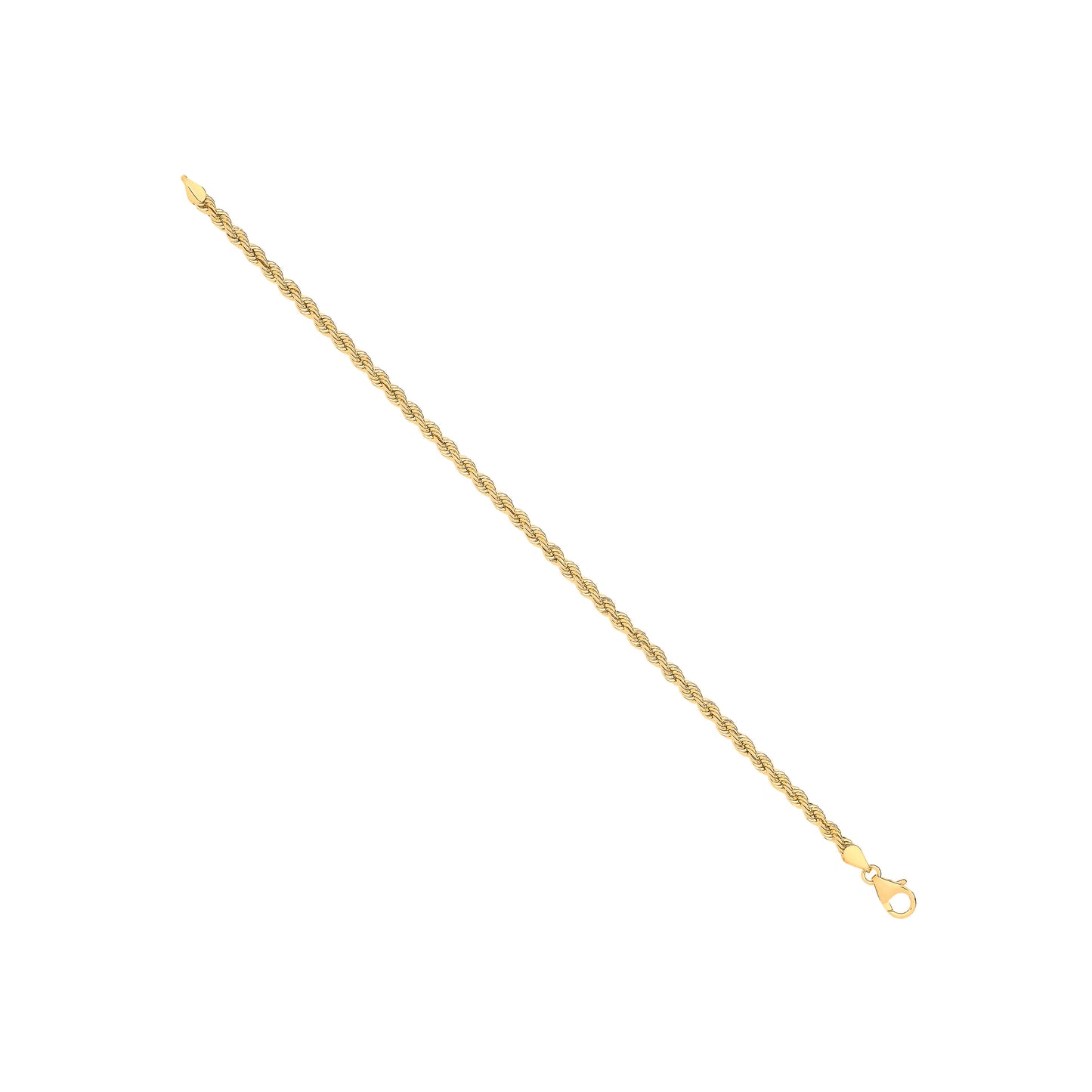 14ct Y/G Hollow Rope 3.3mm Chain