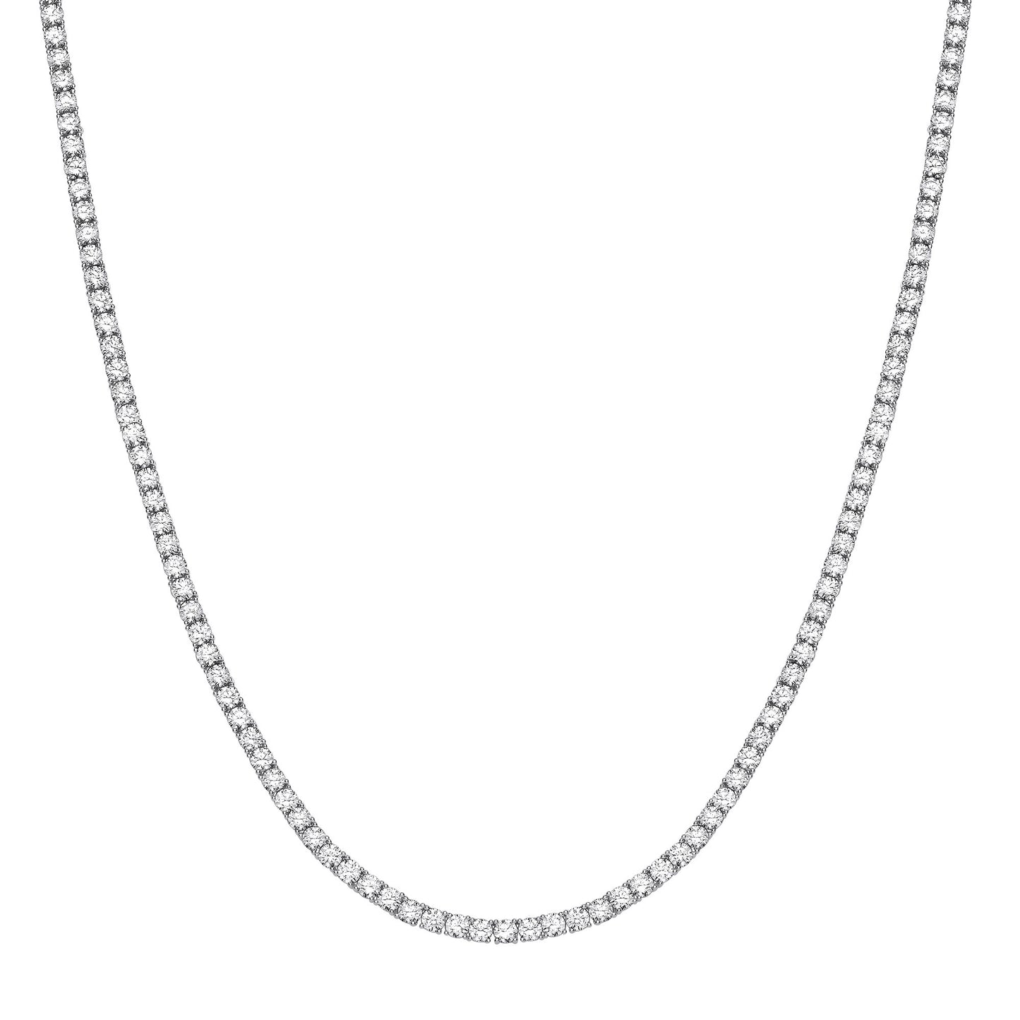 Silver 4mm CZs 18" Tennis Collarette