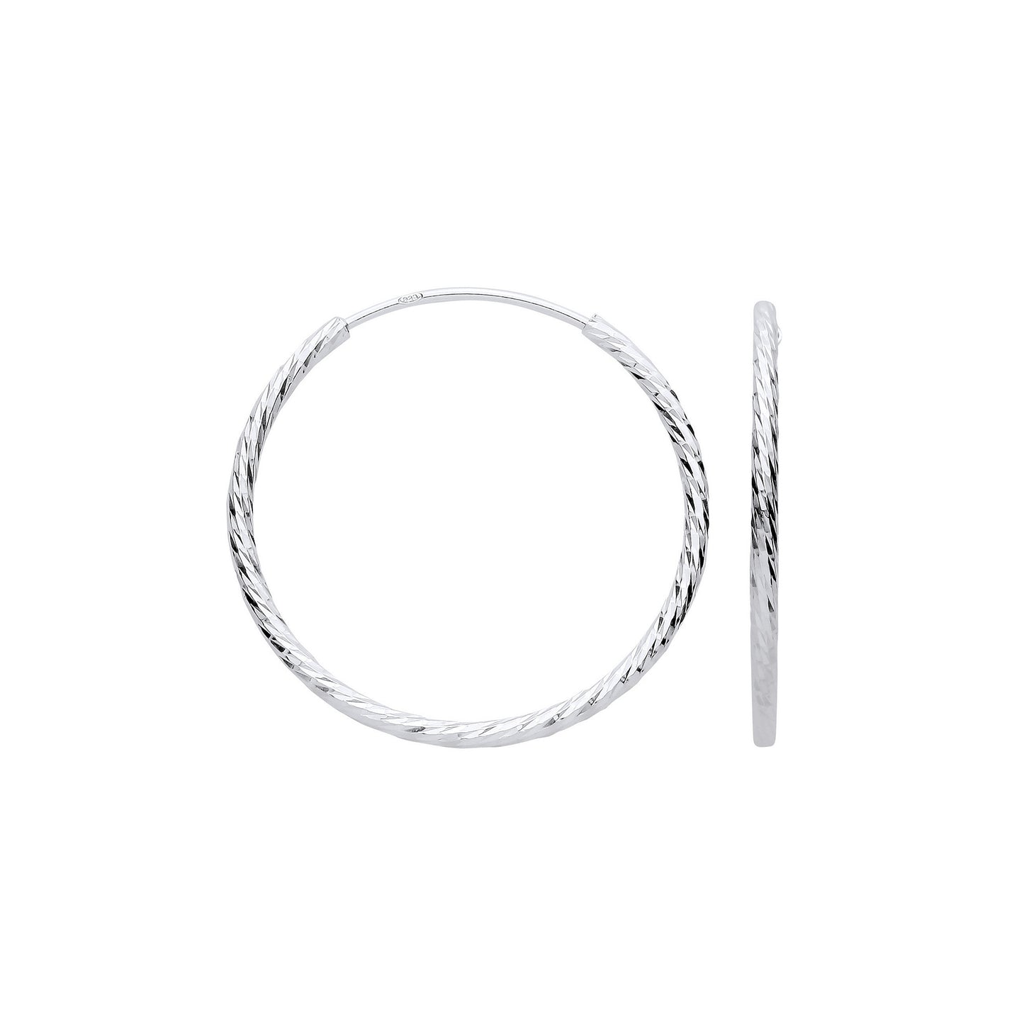 Silver 30mm Hoop Earrings