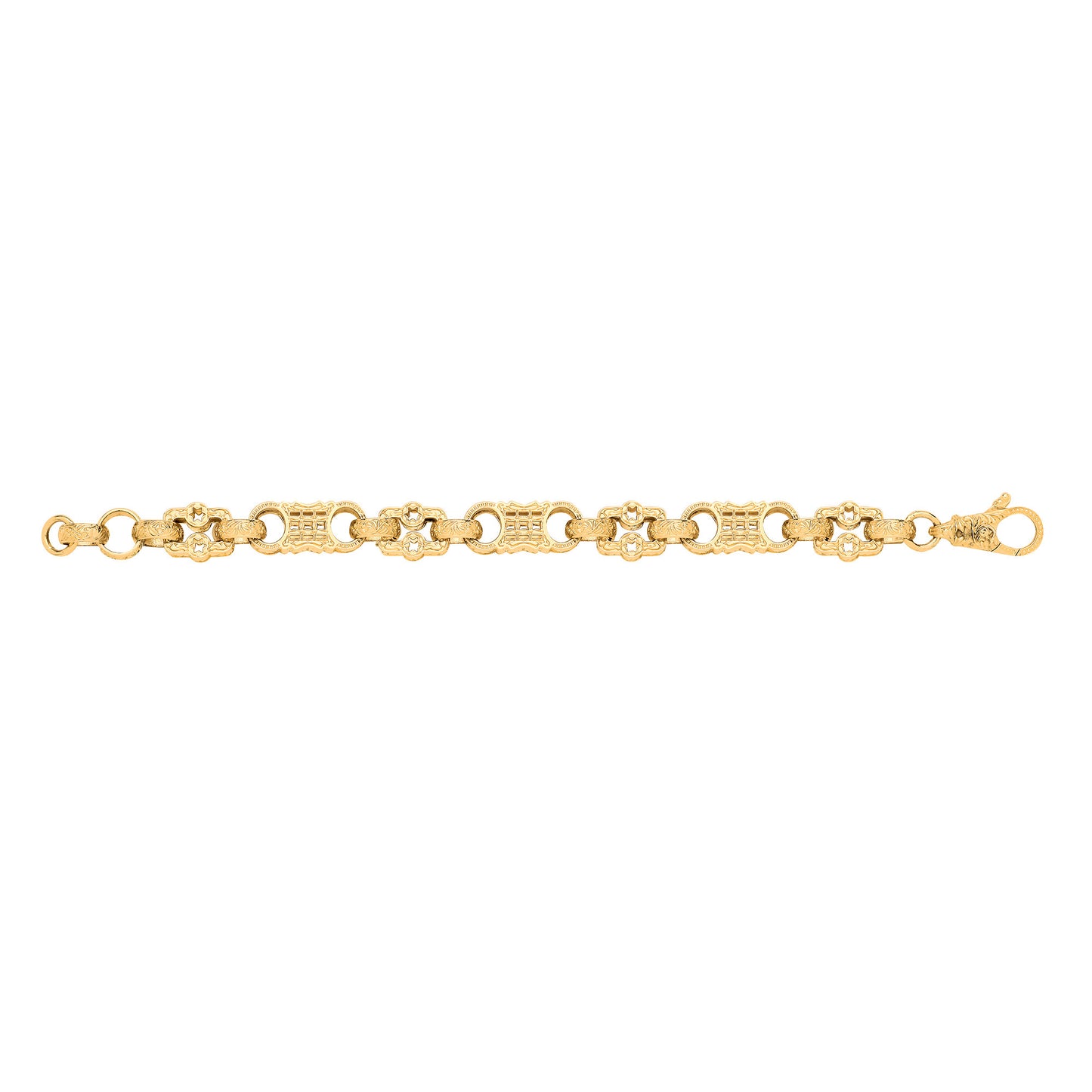 Y/G Stars & Bars Gents Large Link Bracelet