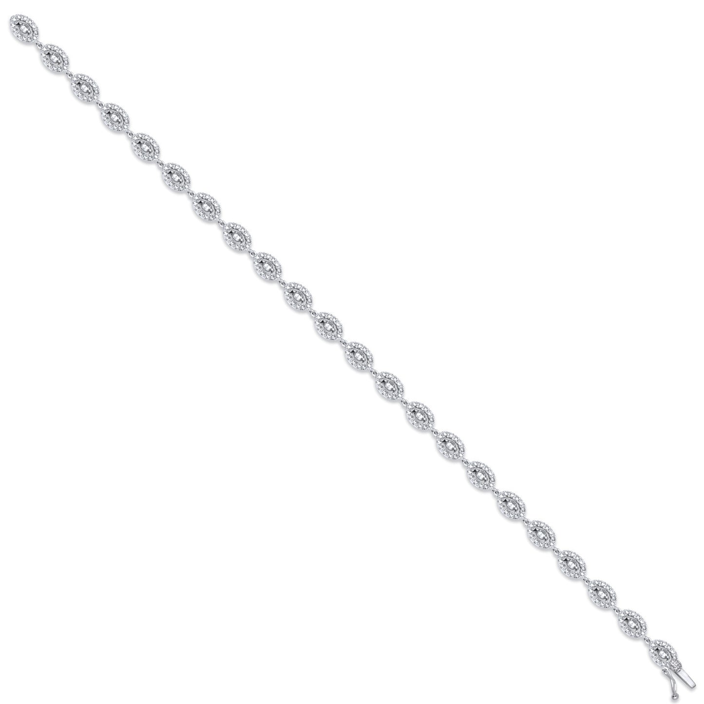 18ct White Gold 2.35ct G-VS Diamond Bracelet
