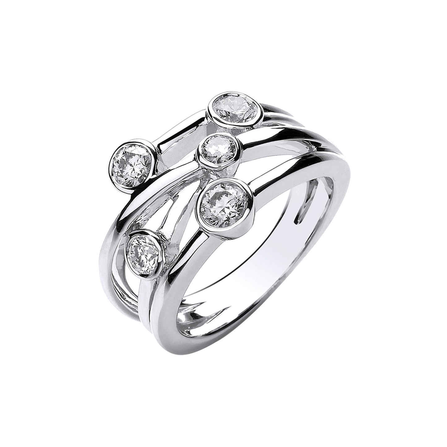 18ct White Gold 0.75ct GH-SI Diamond Dress Ring