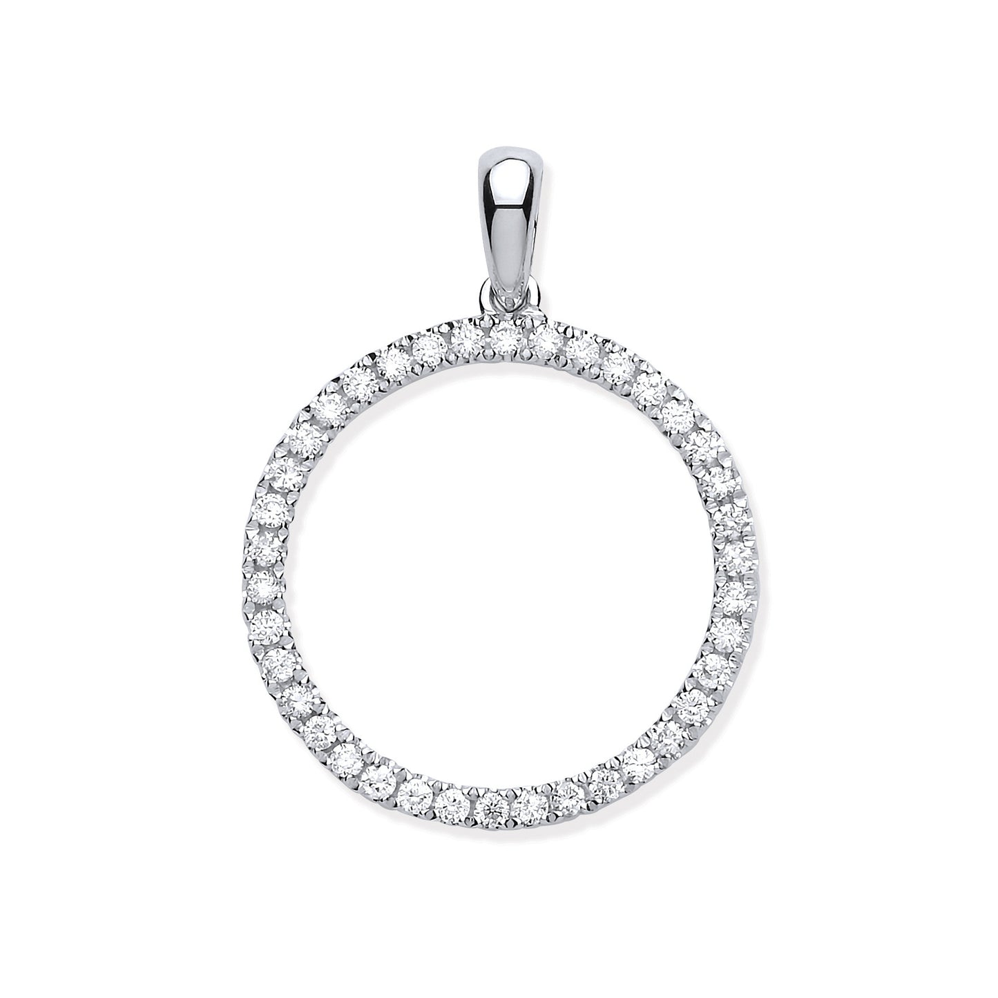 9ct White Gold 0.33ct Circle of Life Diamond Pendant