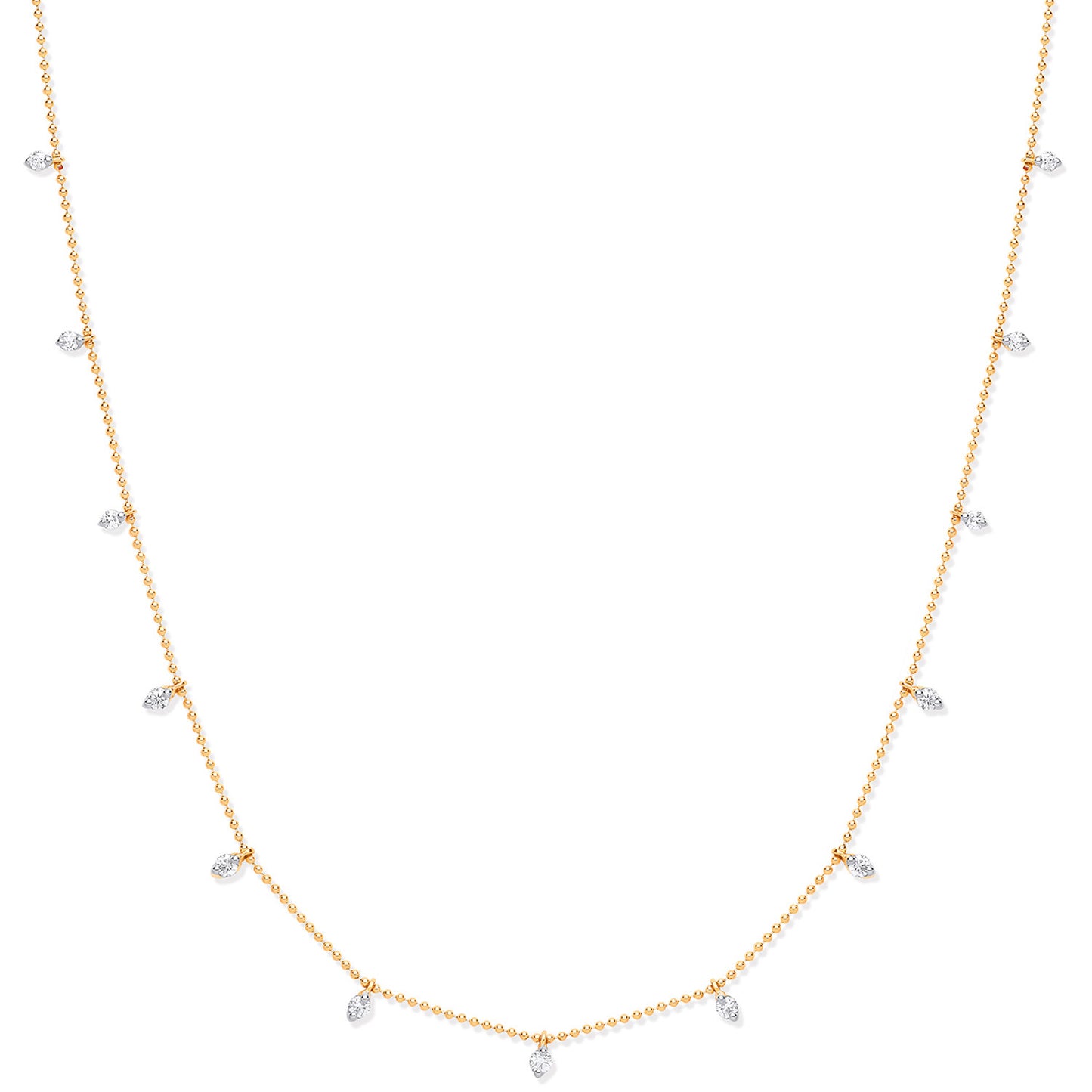 18ct YG 0.50ctw Diamond Set (18in/45cm) Chain