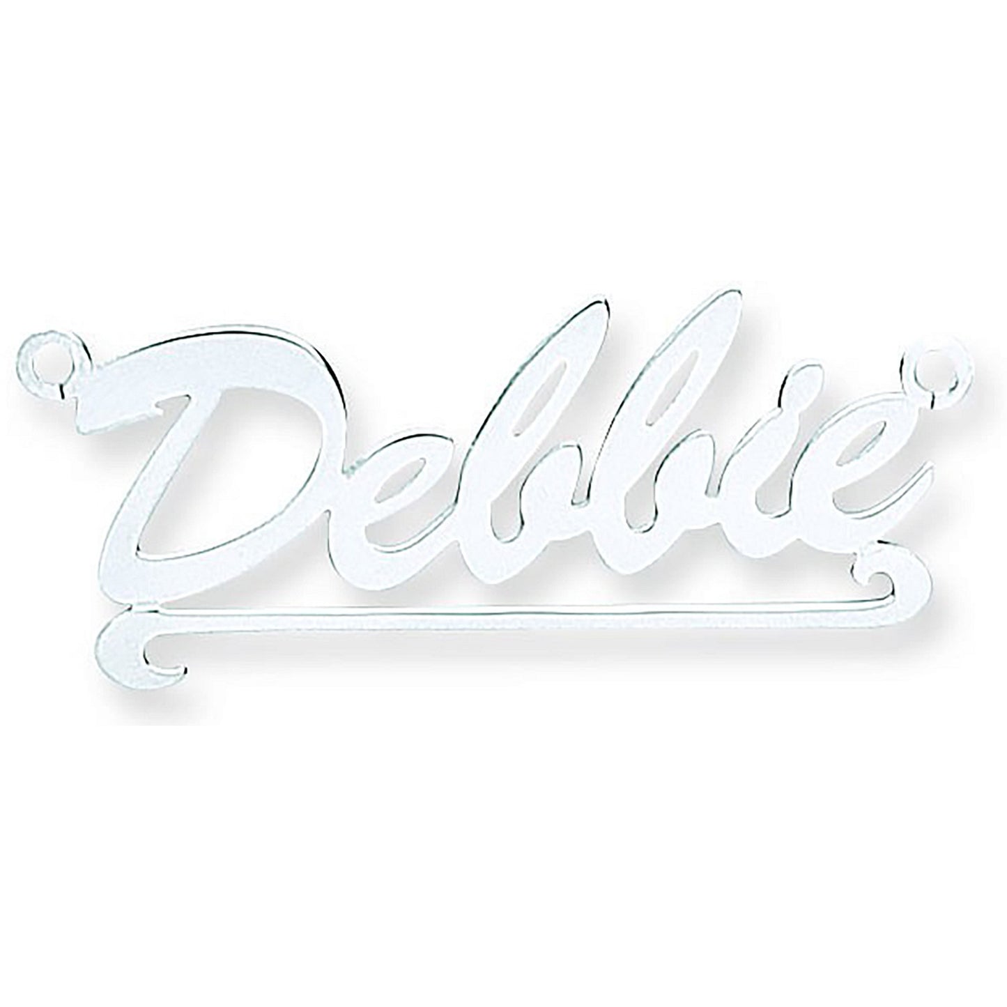 Silver Script Scroll Nameplate with 16"/18"/20" chain