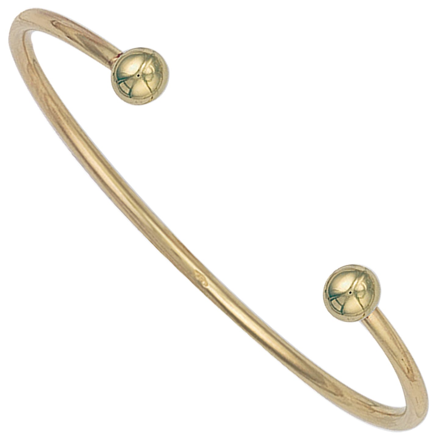 Y/G Ladies 2.5mm Solid Torque Bangle
