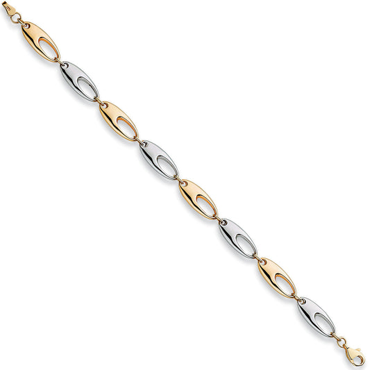 W & Y/G 8mm Fancy Bracelet