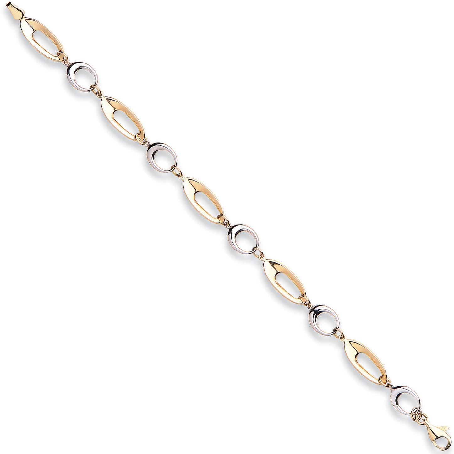 W & Y/G Fancy Link Bracelet