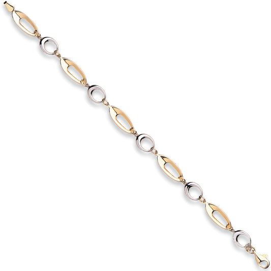 W & Y/G Fancy Link Bracelet
