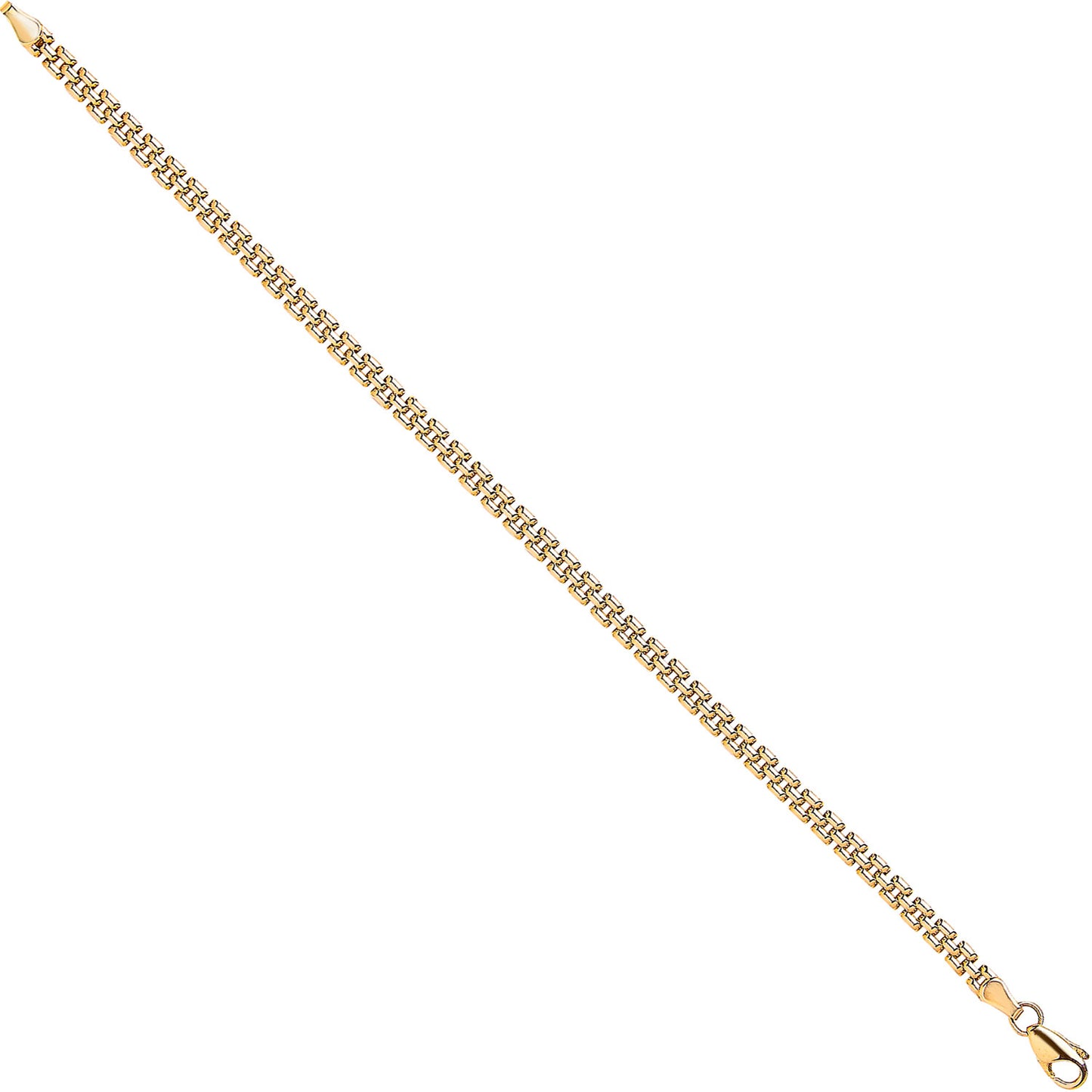 Y/G 3.7mm Panther Link Ladies Bracelet