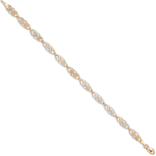 Y/G Celtic Link Ladies Bracelet