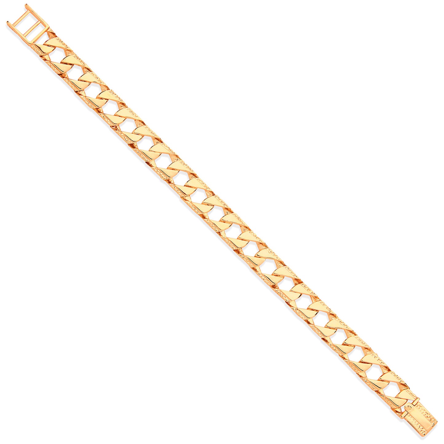 Y/G 11mm Casted Grain Edge Gents Bracelet
