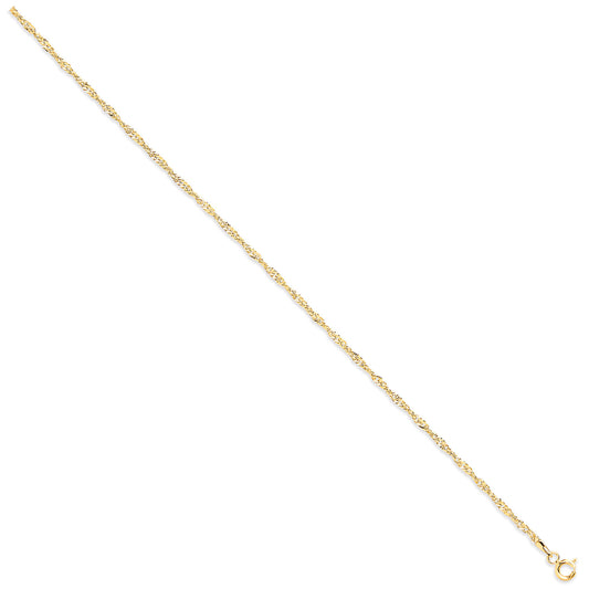 Y/G 1.9mm Hollow Singapore Chain