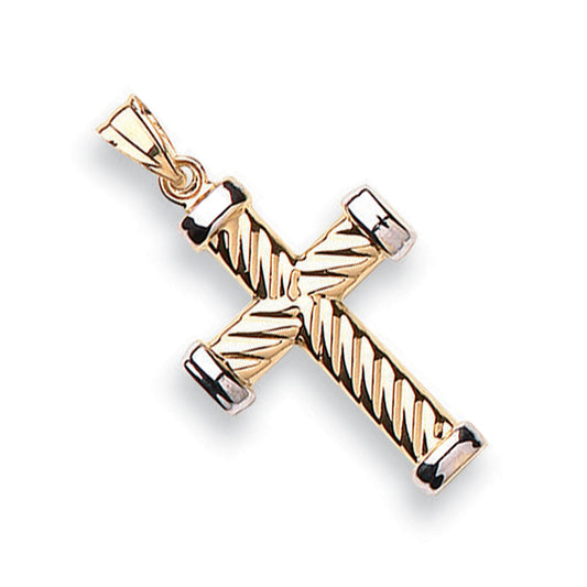 W & Y/G Ribbed Cross