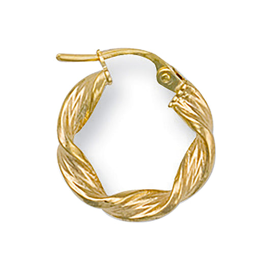 Y/G 17mm Twisted Hoop Earrings